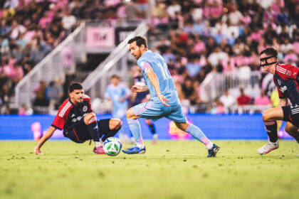 Leo Messi en acción con Inter Miami.