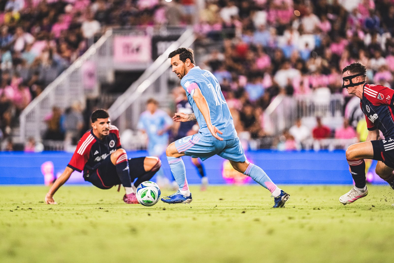 Leo Messi en acción con Inter Miami.