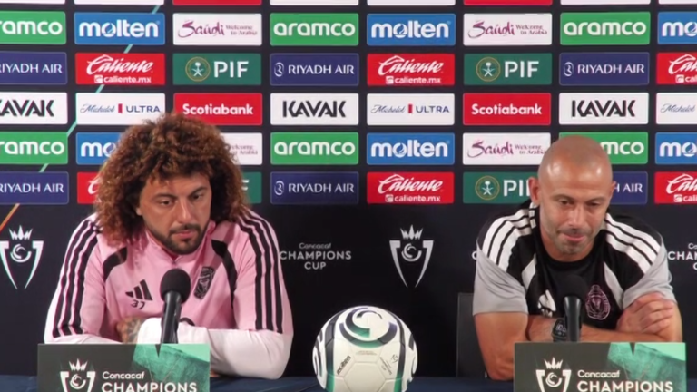 Maxi Falcón y Javier Mascherano de Inter Miami en la MLS.