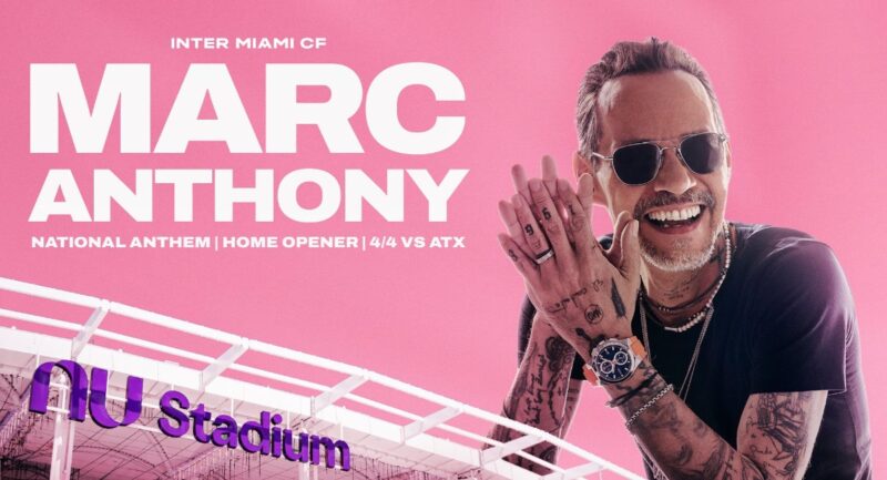 Marc Anthony cantará en la inauguración del NU Stadium.