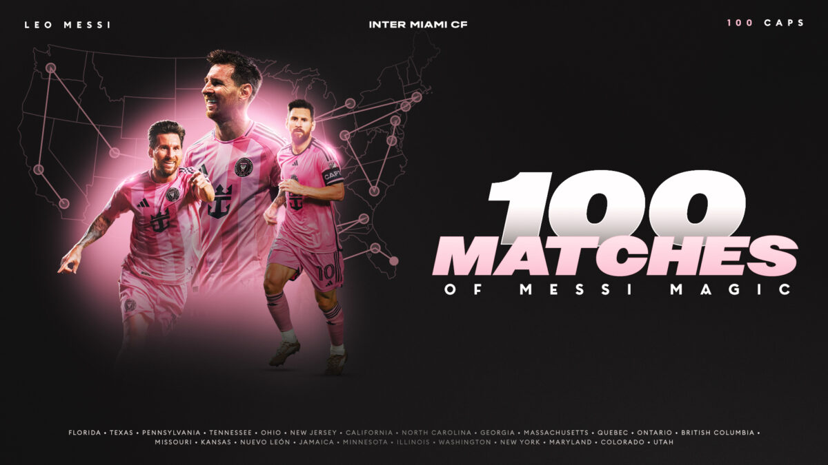 Messi llegó a los 100 partidos con Inter Miami. 